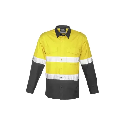 Mens Rugged Cooling Hi Vis Taped Long Sleeve Shirt