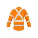 Mens Red Flame Hi Vis X Back Shirt