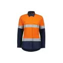 Womens Orange Flame Lightweight Ripstop Taped Shirt