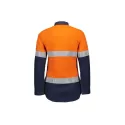 Womens Orange Flame Lightweight Ripstop Taped Shirt