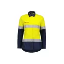 Womens Orange Flame Lightweight Ripstop Taped Shirt