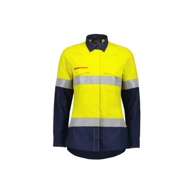 Womens Orange Flame Lightweight Ripstop Taped Shirt