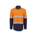 Mens Orange Flame Lightweight Ripstop Shirt - Hoop Taped
