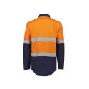 Mens Orange Flame Lightweight Ripstop Shirt - Hoop Taped