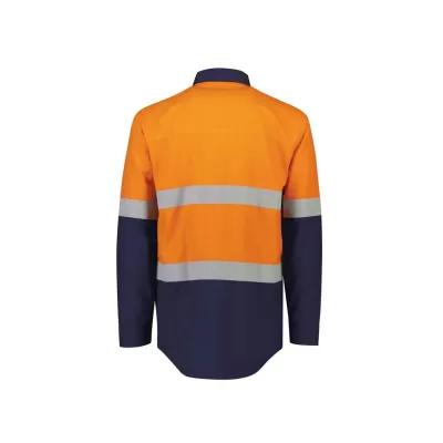 Mens Orange Flame Lightweight Ripstop Shirt - Hoop Taped