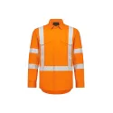 Mens Orange Flame Lightweight Ripstop X Back Taped Shirt