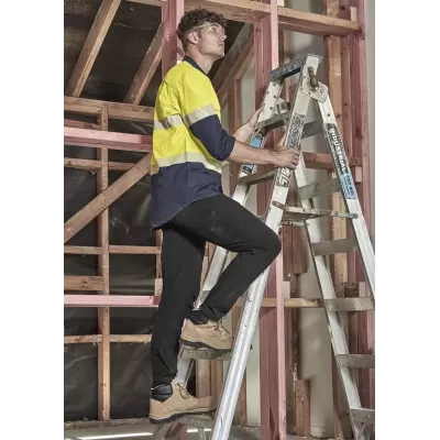 Mens Rugged Cooling Hi Vis Segmented Tape Long Sleeve Shirt