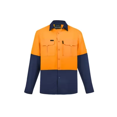 Mens Hi Vis Outdoor Long Sleeve Shirt