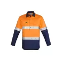 Mens Closed Front Long Sleeve Shirt - Hoop Taped