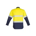 Mens Closed Front Long Sleeve Shirt - Hoop Taped
