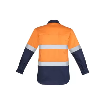 Mens Closed Front Long Sleeve Shirt - Hoop Taped