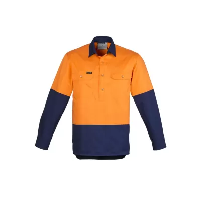 Mens Closed Front Long Sleeve Shirt