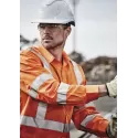 Mens Hi Vis X Back NSW Rail Taped Shirt