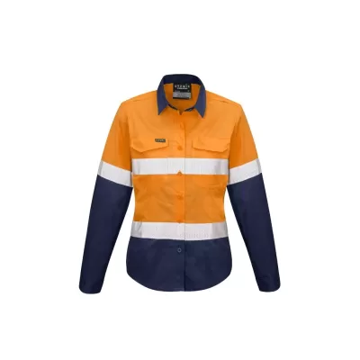 Womens Rugged Cooling Hi Vis Taped Long Sleeve Shirt