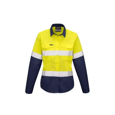 Womens Rugged Cooling Hi Vis Taped Long Sleeve Shirt