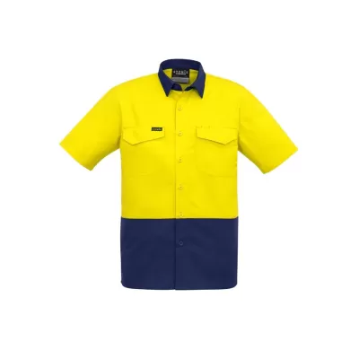 Mens Rugged Cooling Hi Vis Short Sleeve Shirt