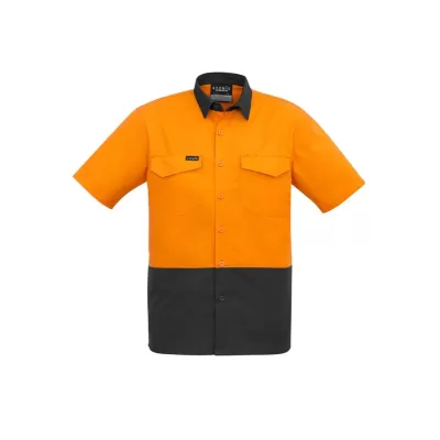 Mens Rugged Cooling Hi Vis Short Sleeve Shirt