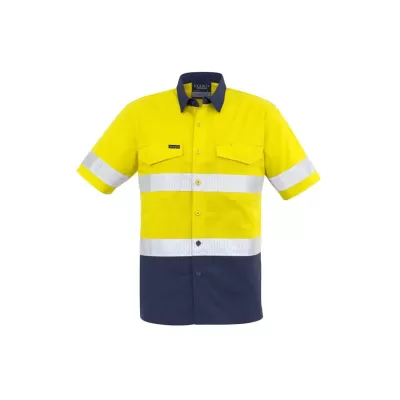 Mens Rugged Cooling Hi Vis Taped Short Sleeve Shirt