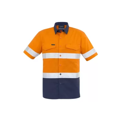 Mens Rugged Cooling Hi Vis Taped Short Sleeve Shirt