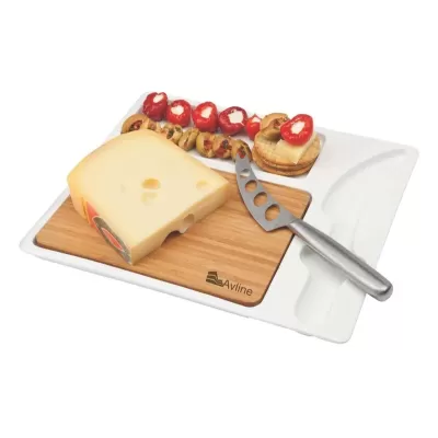 Snack-Rack Bamboo Cheese Board