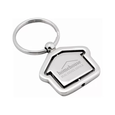 Moving House Metal Keyring