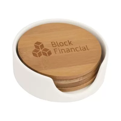 Brunswick 4 Piece Bamboo Coaster Set