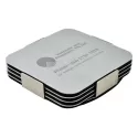Strata 4 Piece Stainless Steel Coaster Set