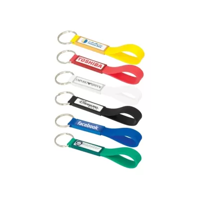 Silicone Sling Keyring with Dome
