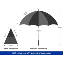 Deluxe 76cm Auto Open Golf Umbrella