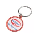 Rainbow 30mm Round Aluminium Keyring