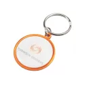 Rainbow 35mm Round Aluminium Keyring