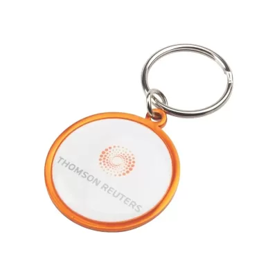 Rainbow 35mm Round Aluminium Keyring
