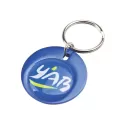 Rainbow 37mm Round Aluminium Keyring