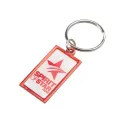 Rainbow Rectangle Aluminium Keyring