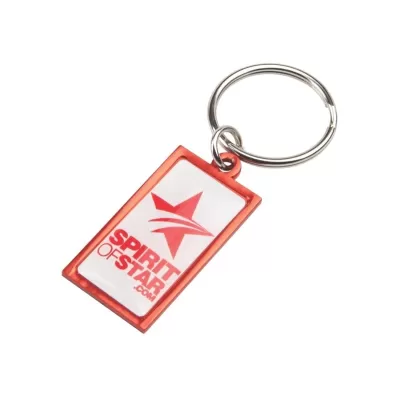 Rainbow Rectangle Aluminium Keyring