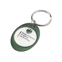 Rainbow 30 x 40mm Oval Aluminium Keyring