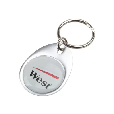Rainbow Egg Aluminium Keyring