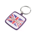 Rainbow Square Aluminium Keyring