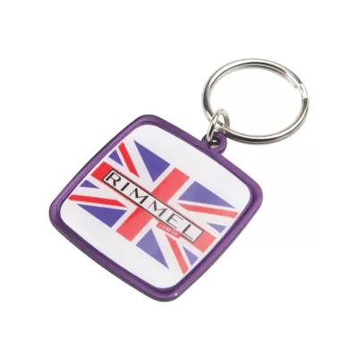 Rainbow Square Aluminium Keyring