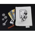 &amp;stuff Calico 12.5 x 17cm Card and Key Pouch