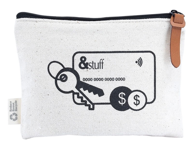&stuff Calico 12.5 x 17cm Card and Key Pouch