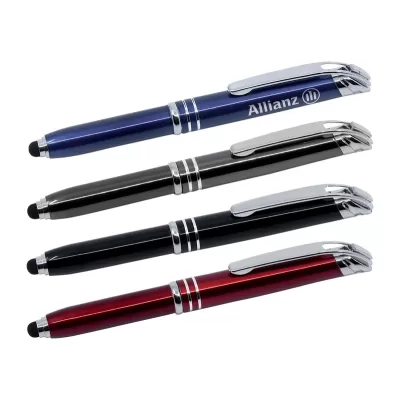 Vogue Aluminium Stylus Pen and Torch