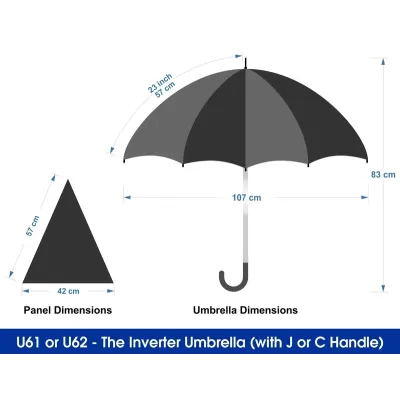 Inverter Inverted Umbrella with C Handle