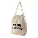 Drawstring Library Calico Backpack