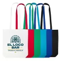 Coloured Long Handle Cotton Bag