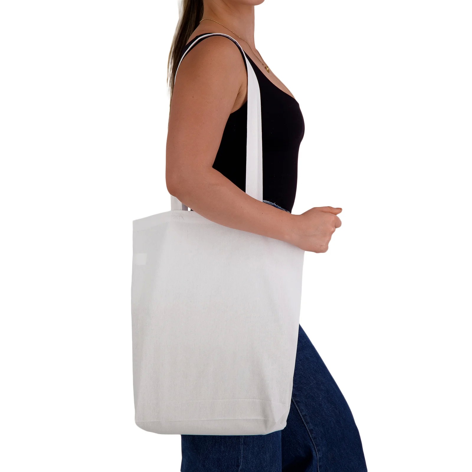 Coloured Long Handle Cotton Bag