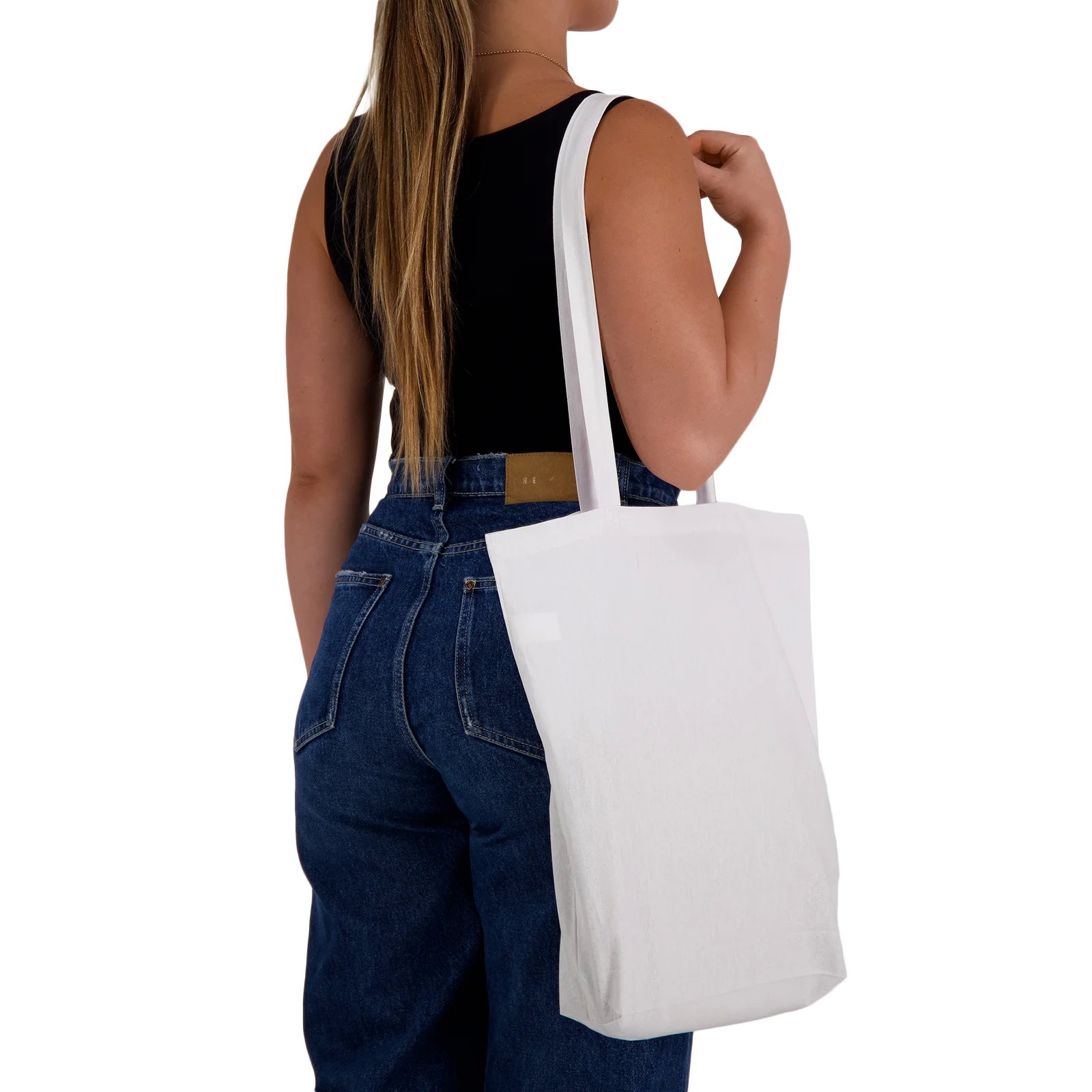 Coloured Long Handle Cotton Bag
