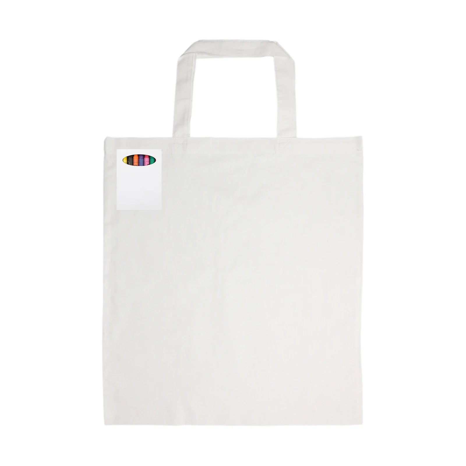 Colouring Short Handle Cotton Bag with Crayons