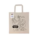 Colouring Short Handle Calico Bag with Crayons