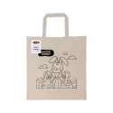 Colouring Short Handle Calico Bag with Crayons